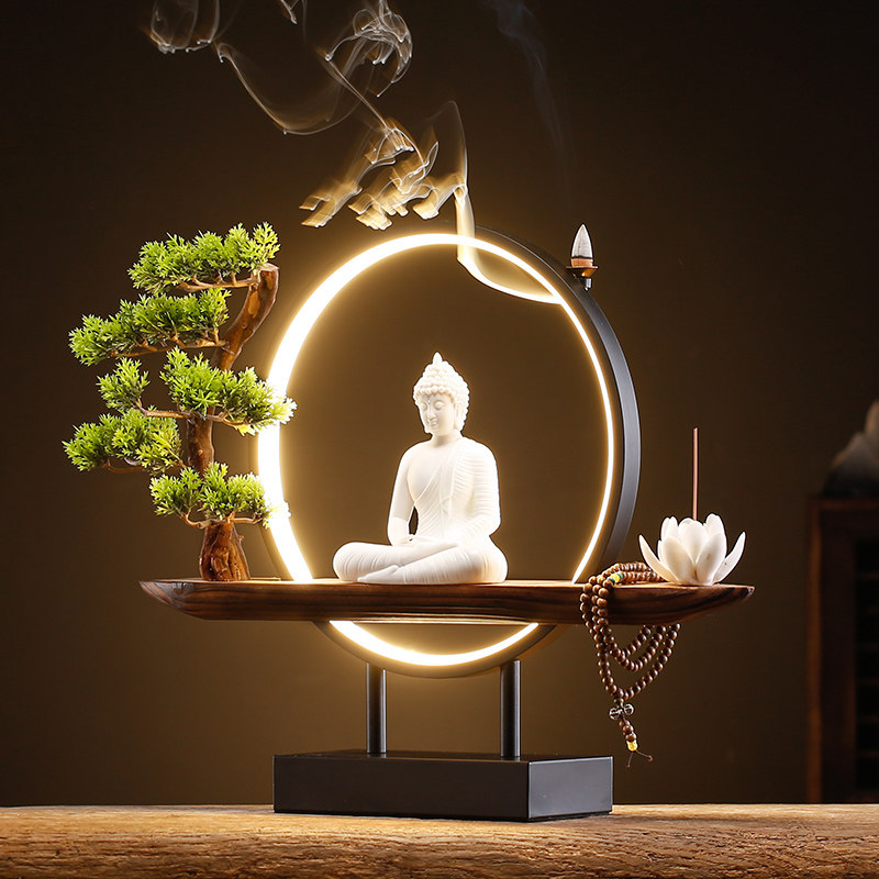 Perfume Fragrance Base - Bakhoor Räucherstäbchenhalter Buddha Parfüm Raumduft Buddhistische