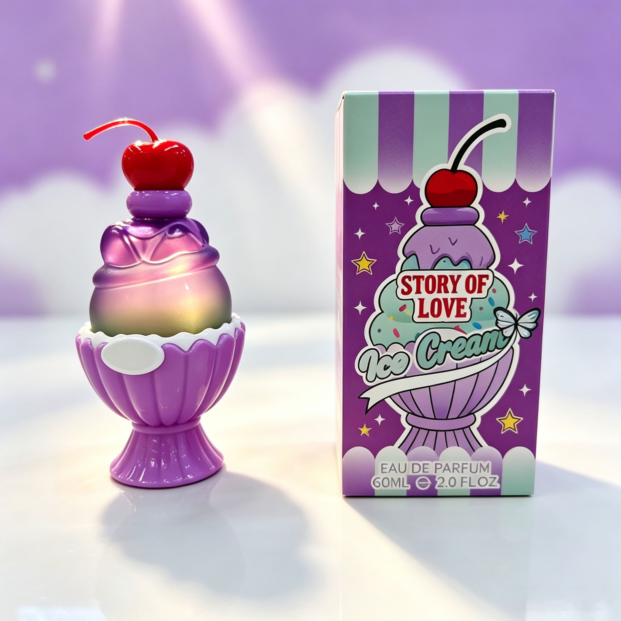 Niedliches Eiscreme-förmiges E – Fragrance Perfume Box Bewertung und Preis